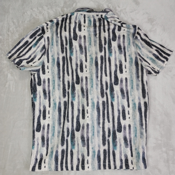 ZARA Cream & Purple Retro Striped Button-Up Men's Shirt | Size M - Picture 5 of 5